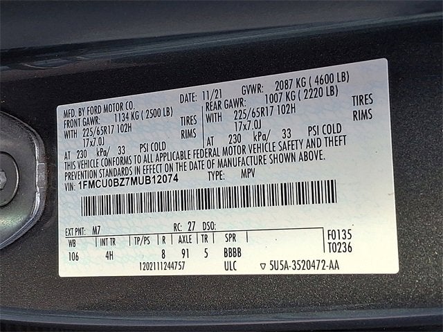 2021 Ford Escape SE Hybrid