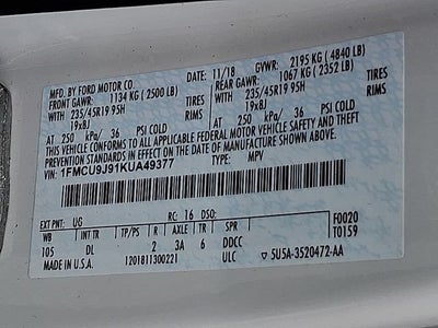 2019 Ford Escape Titanium