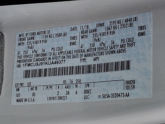 2019 Ford Escape Titanium