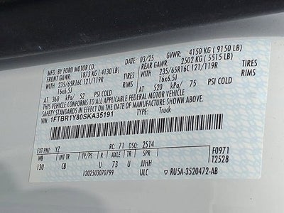 2025 Ford Transit Cargo Van Base