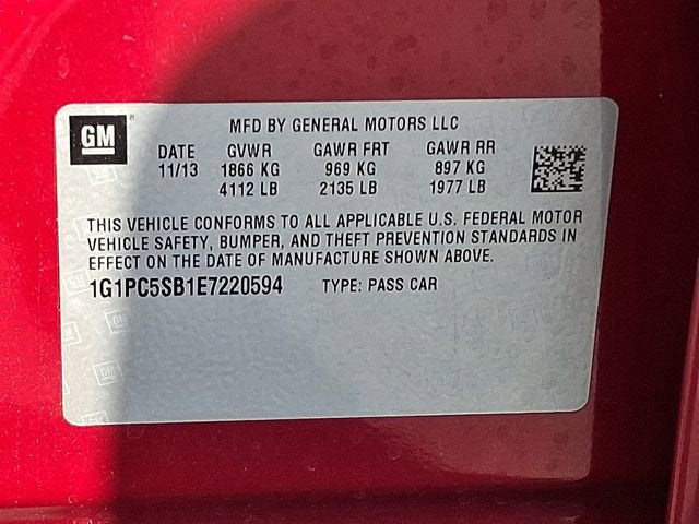 2014 Chevrolet Cruze 1LT