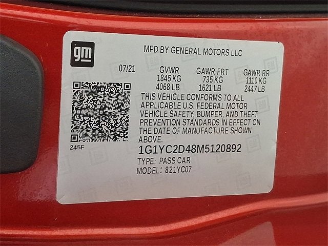 2021 Chevrolet Corvette Stingray 3LT