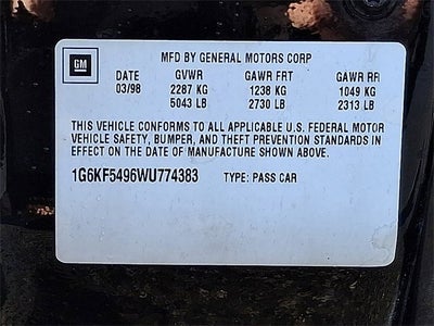 1998 Cadillac Deville Base