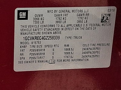 2016 Chevrolet Silverado 1500 LT