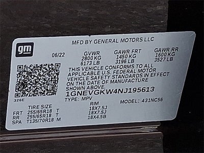 2022 Chevrolet Traverse LT Cloth