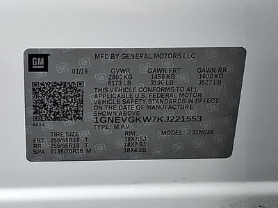 2019 Chevrolet Traverse LT Cloth