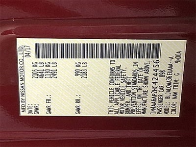 2017 Nissan Maxima S