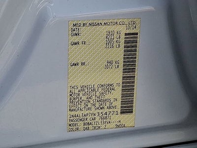 2015 Nissan Altima 2.5 SL