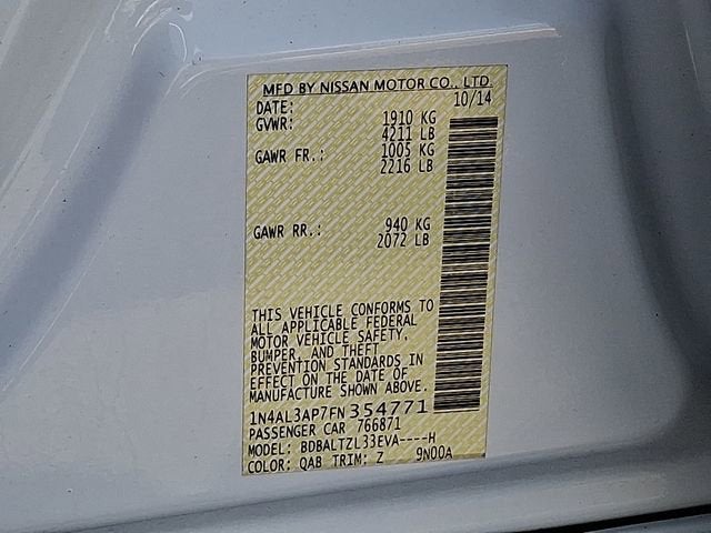 2015 Nissan Altima 2.5 SL