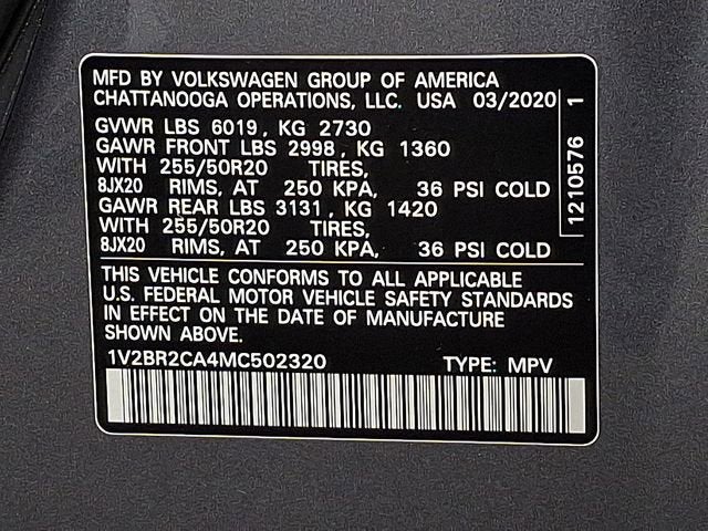 2021 Volkswagen Atlas 3.6L V6 SEL