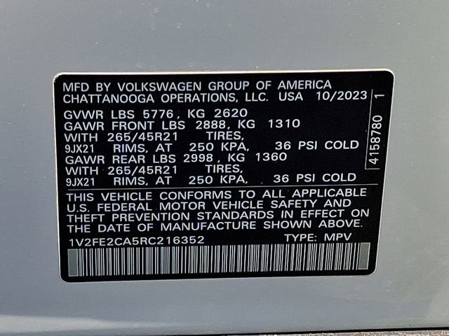 2024 Volkswagen Atlas Cross Sport 2.0T SEL Premium R-Line