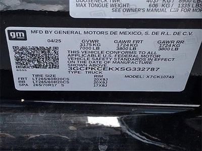 2025 Chevrolet Silverado 1500 Custom Trail Boss