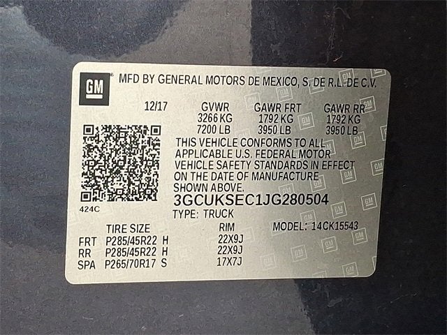 2018 Chevrolet Silverado 1500 LTZ