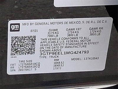 2021 GMC Sierra 1500 AT4