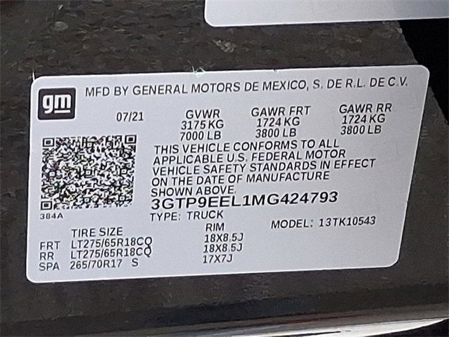 2021 GMC Sierra 1500 AT4