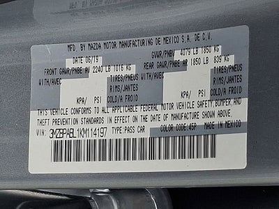 2019 Mazda Mazda3 Sedan Base