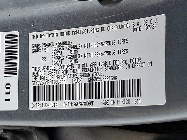 2022 Toyota Tacoma 4WD SR