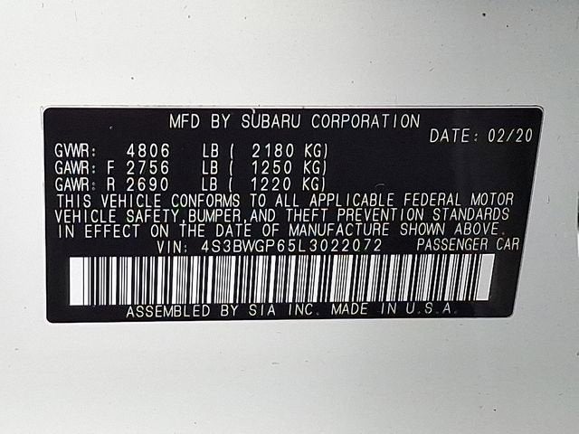 2020 Subaru Legacy Touring XT