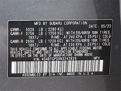 2022 Subaru Outback Touring XT