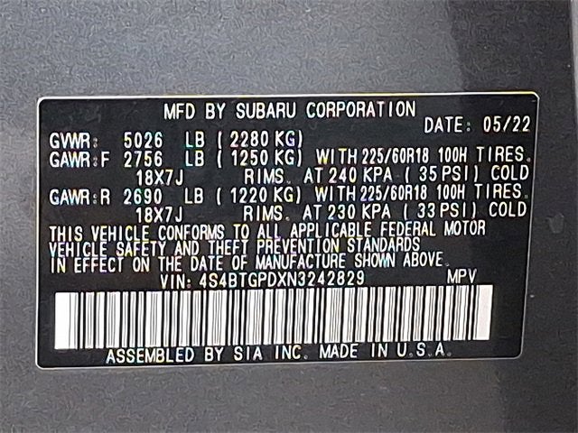 2022 Subaru Outback Touring XT