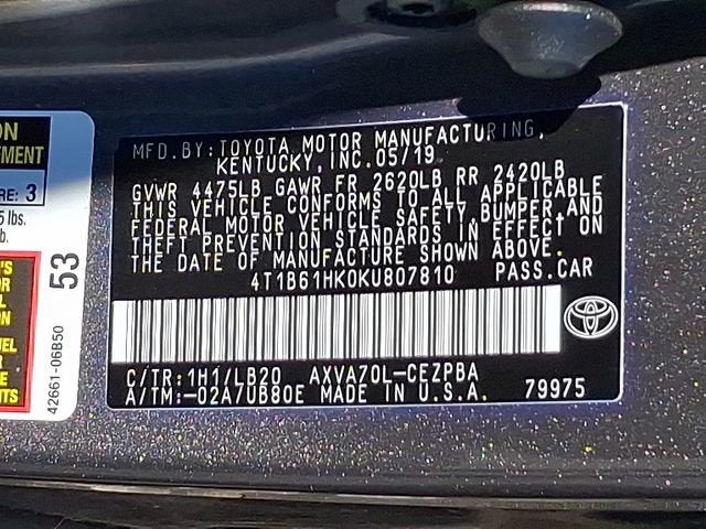 2019 Toyota Camry XSE