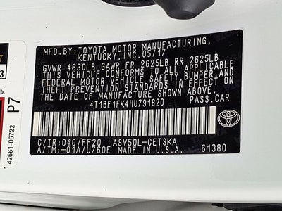 2017 Toyota Camry XLE