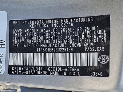 2016 Toyota Avalon Limited