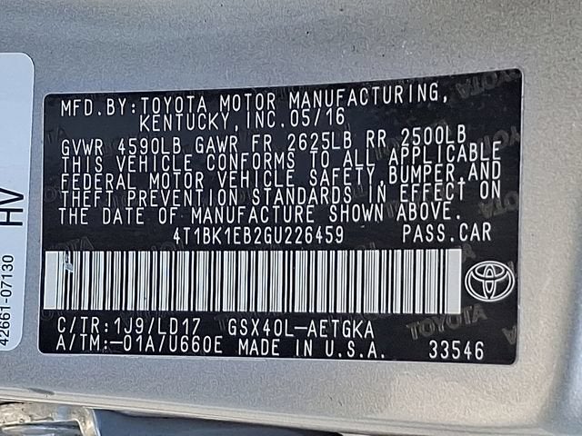 2016 Toyota Avalon Limited
