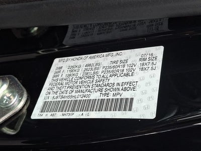 2017 Acura RDX w/Technology Pkg