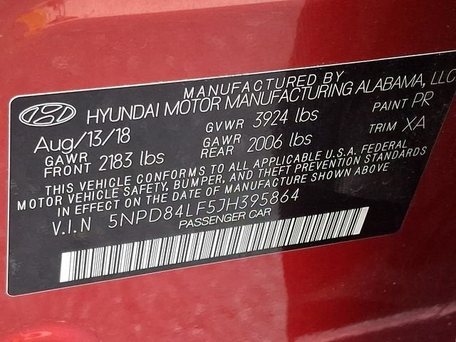 2018 Hyundai Elantra SEL