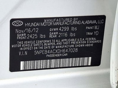 2013 Hyundai Sonata GLS PZEV