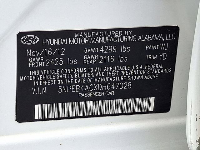 2013 Hyundai Sonata GLS PZEV