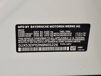 2022 BMW X3 xDrive30i