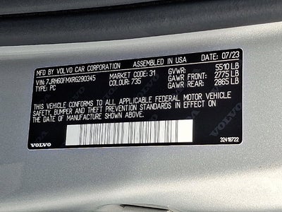 2024 Volvo S60 Recharge Plug-In Hybr Ultimate Dark Theme