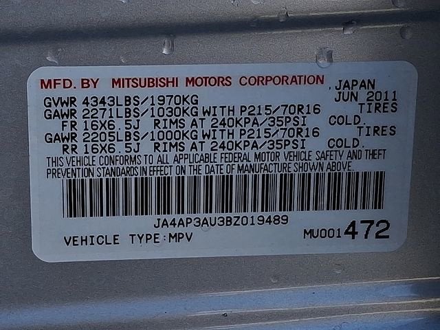 2011 Mitsubishi Outlander Sport ES