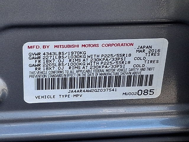 2016 Mitsubishi Outlander Sport 2.4 SEL