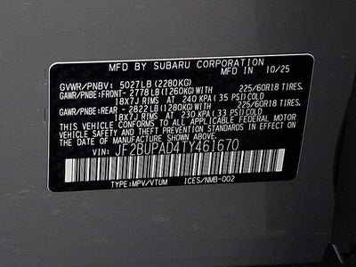 2026 Subaru Outback Premium