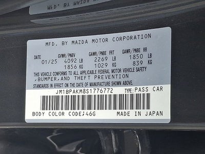 2025 Mazda Mazda3 Hatchback 2.5 S Select Sport