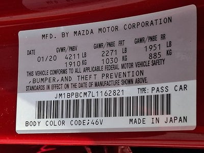2020 Mazda Mazda3 Sedan Select Package
