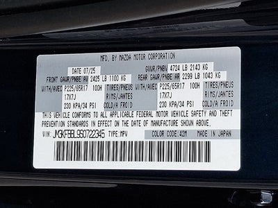 2025 Mazda Mazda CX-5 2.5 S Select Package