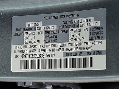 2025 Mazda Mazda CX-90 S Premium Plus Package