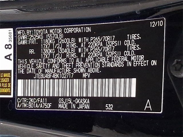 2011 Toyota FJ Cruiser Base