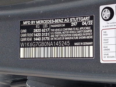 2022 Mercedes-Benz S-Class S 580