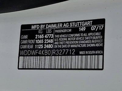 2018 Mercedes-Benz C-Class C 300