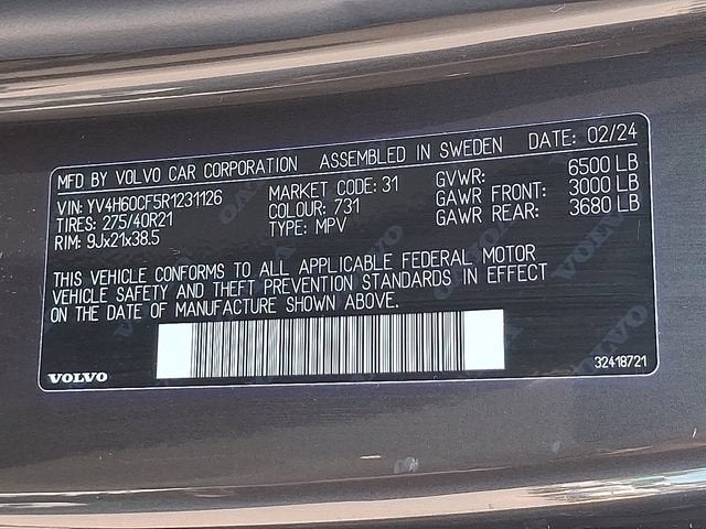 2024 Volvo XC90 Recharge Plug-In Hyb Ultimate Bright Theme