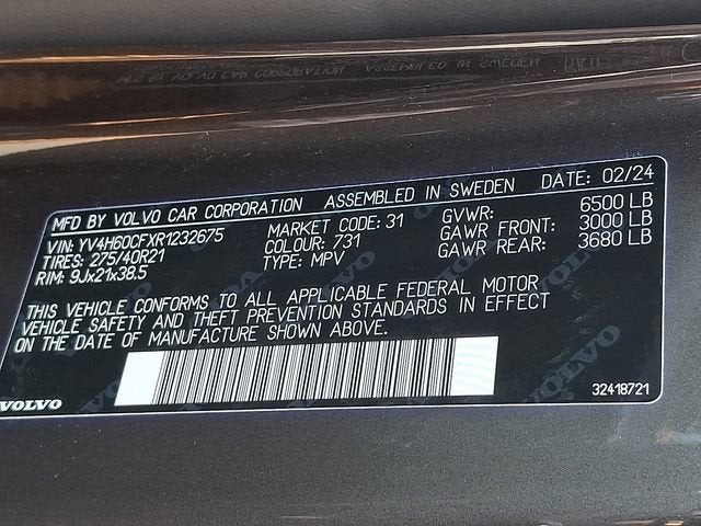 2024 Volvo XC90 Recharge Plug-In Hyb Ultimate Bright Theme
