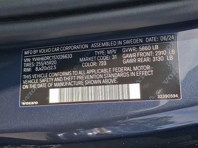 2025 Volvo XC60 Plug-In Hybrid Plus