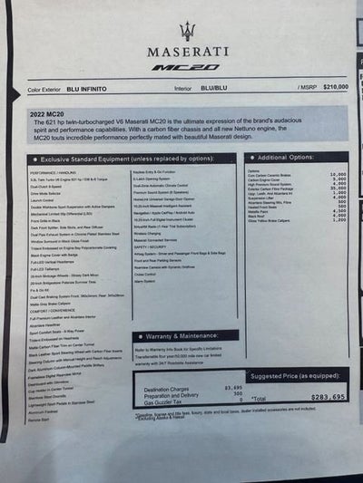2022 Maserati MC20 