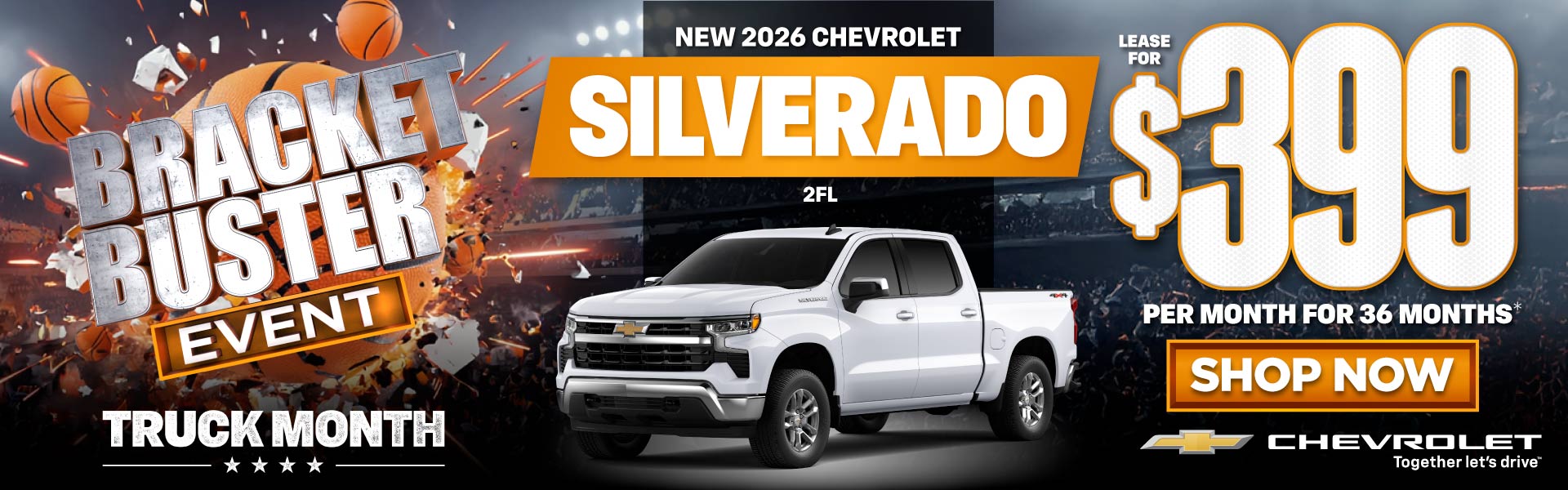 New 2026 Chevy Silverado 2FL - LEASE FOR $399 MO. FOR 36 MOS