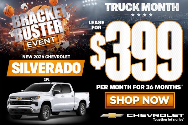New 2026 Chevy Silverado 2FL - LEASE FOR $399 MO. FOR 36 MOS